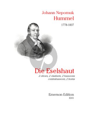 Hummel Die Eselhaut (2 Oboes- 2 Clarinets- 2 Bassoons- Contrabassoon- 2 Horns Score/Parts (arranged by Wenzel Sedlak)