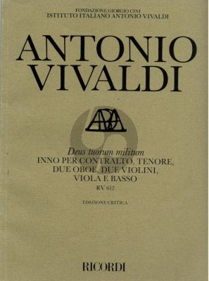 Vivaldi Deus tuorum militum RV 612 Alto-Tenor soli, 2 Oboes, 2 Violins, Viola and Bc (Score)