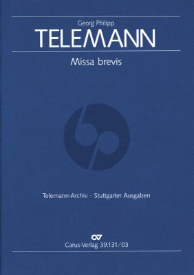 Telemann Missa Breves in h-moll TWV 9:14 Altstimme-2 Violinen und Orgel (Klavierauszug) (Klaus Hofmann)