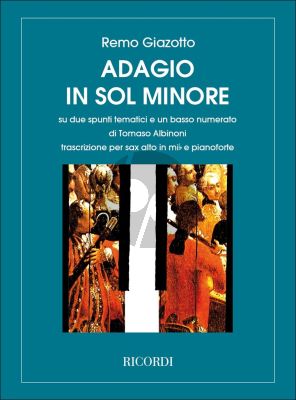 Albinoni Adagio Saxophone and Piano (Edited by G. Orsomando)