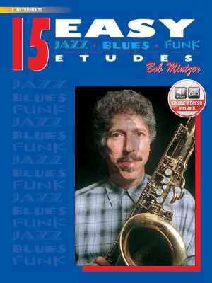 Mintzer 15 Easy Jazz Blues & Funk Etudes for Flute or other C Instruments Book with Audio Online