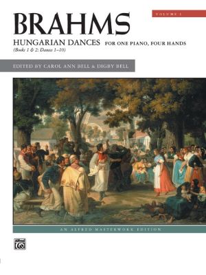 Brahms Hungarian Dances Vol.1 for Piano 4 Hands (Books 1 - 2: Dances 1 - 10) (Carol Ann Bell & Digby Bell)