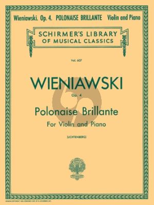 Wieniawski Polonaise Brillante Op. 4 Violin and Piano (edited by Leopold Lichtenberg)