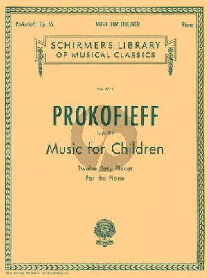 Prokofieff Music for Children Op. 65 Piano (12 Easy Pieces)