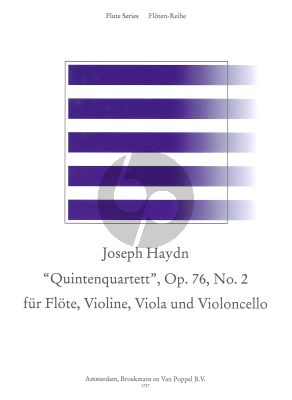 Haydn Quartet d-minor Op.76 No.2 'Quintenquartett' Flute-Violin-Viola-Violoncello (Parts) (edited by Rien de Reede)