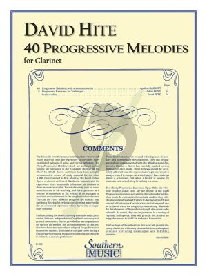 40 Progressive Melodies for Clarinet (edited by David Hite)