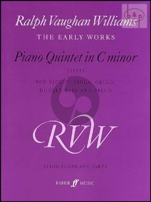 Vaughan Williams Piano Quintet C-minor (1903) for Violin, Viola, Violoncello, Double Bass and Piano - Piano Score with Parts