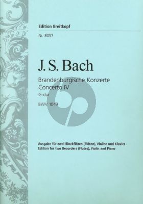Bach Brandenb.Konzert nr.4 2 Blfl.-Vi.-Klav