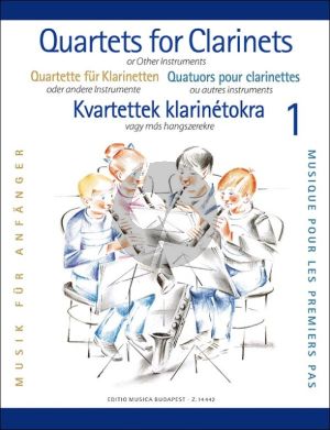 Clarinet Quartets for Beginners Vol. 1 (Score/Parts) (edited by Éva and Péter Perényi)