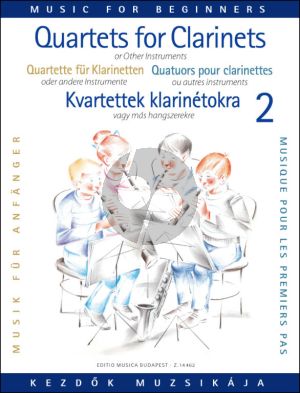 Clarinet Quartets for Beginners Vol. 2 (Score/Parts) (edited by Éva and Péter Perényi)