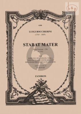 Stabat Mater G.532 (Soprano- 2 Vi.-Va.-Vc.-Db.) (Soprano-Piano)