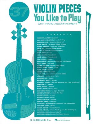 37 Pieces You Like to Play for Violin and Piano