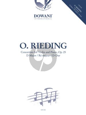 Rieding Concertino D-Major Op.25 Violin-Piano (Bk-Cd) (Dowani)
