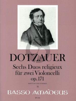 Dotzauer 6 Duos Religieux Op.171 2 Violoncellos (Score/Parts) (Bernhard Pauler)
