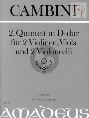 Quintet No.2 B-flat major (Score/Parts)