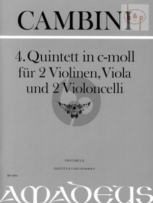 Quintet No.4 c-minor (Score/Parts)
