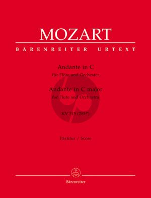 Mozart Andante C-dur KV 315 Flöte-Orchester Partitur (Franz Giegling)