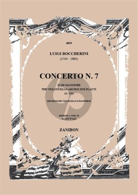 Boccherini Concerto No.7 D-major G.476 Violoncello and Orchestra (piano reduction) (Aldo Pais)
