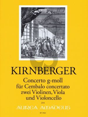 Kirnberger Concerto g-minor Cembalo Conc.- 2 Vi.-Va.-Vc. (Score/Parts) (Alexander Bender)