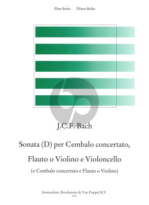 Bach Sonata D-major Cembalo Concertato-Flute[Violin] and Violoncello (De Reede)