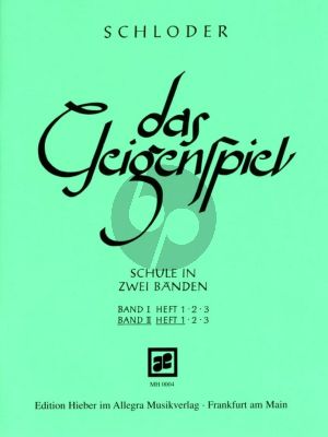 Schloder Das Geigenspiel Band 2 Heft 1 Violine