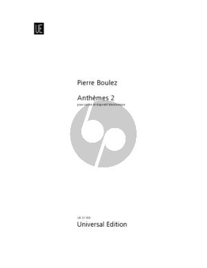Boulez Anthemes 2 for Violin with Live Electronics (Score with Violin Solo Part)