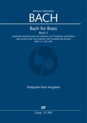 Bach for Brass Vol.3 Lateinische Kirchenmusik und Oratorien Trompeten - Zinken mit Pauken