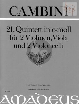 Quintet No.21 c-minor (Score/Parts)