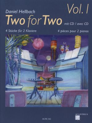 Hellbach TTwo for Two Vol.1 - 4 Pieces for 2 Pianos Book with Cd