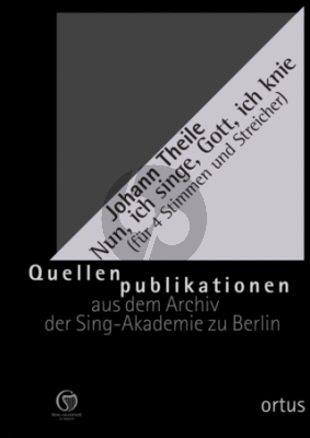 Theile Der Sionitin Wiegenlied Nun, ich singe, Gott, ich knie (Singstimmen (SATB), 3 Violen u. Violone (2 Vl, Va, Vc) und Bc) (Herausgegeben von Ekkehard Krüger Partitur und Stimmen)