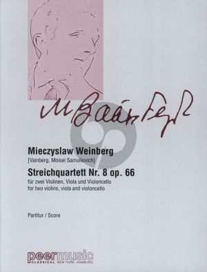 Weinberg String Quartet No.8 Op.66 2 Violins, Viola and Voloncello Score