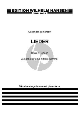 Zemlinsky Lieder Op. 2 Vol. 2 Medium Voice and Piano
