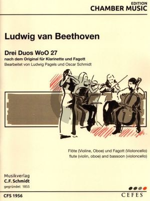 Beethoven 3 Duette WoO 27 Flöte [Oboe/Violine] und Fagott [Vc]