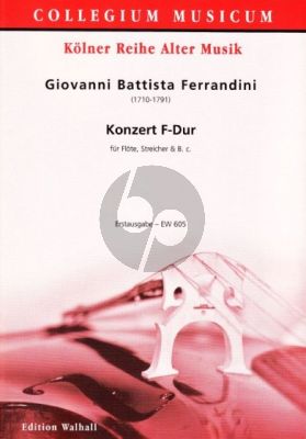 Ferrandini Konzert F-Dur Flote-Streicher und Bc (Stimmensatz) (herausgegeben von Michael Dücker)