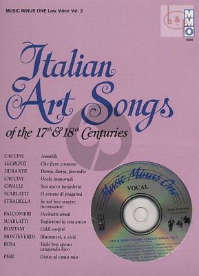 Italian Art Songs of the 17th- 18th. Centuries Vol.2 Low Voice (Bk-Cd)