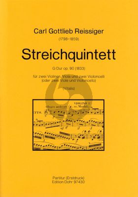 Reissiger Quintett G-dur Op.90 (1833) 2 Vi.-Va.-Vc. Partitur