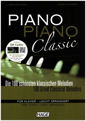 Piano Piano in Classic 100 Schonsten Klassischen Melodien Leicht (Bk-Audio Online)