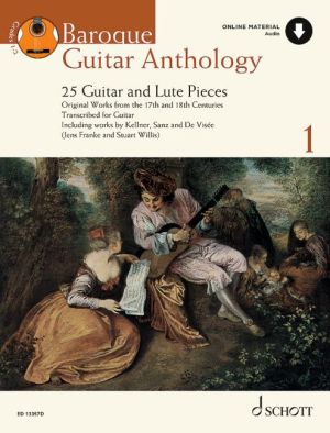 Baroque Guitar Anthology Vol.1 (Book-Audio Online) (25 Guitar and Lute Pieces) (Franke-Willis)