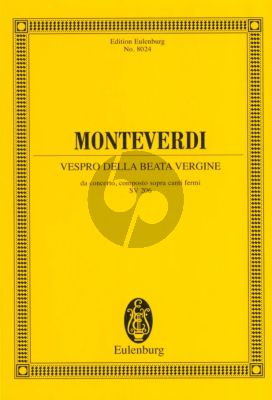 Monteverdi Vespro della Beata Vergine Taschenpartitur