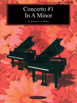 Miller Concerto No.1 A-Minor 2 Pianos 4 Hands (2 Copies Included)