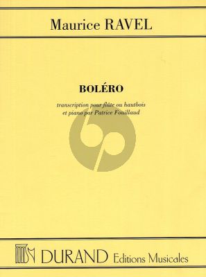 Ravel Bolero Flute or Oboe and Piano (transcr.Patrice Fouillaud)