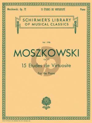 Moszkowski 15 Etudes de Virtuosite Op.72 Piano
