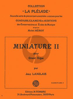 Langlais Miniature II pour Orgue