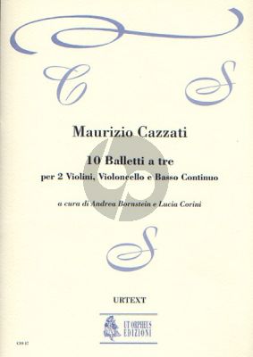 Cazzati 10 Balletti a tre 2 Vi.-Vc.-Bc (Score/Parts)