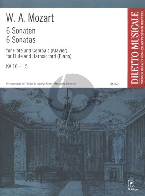 Mozart 6 Sonaten KV 10 - 15 fur Flote und Cembalo [ Klavier] (Herausgebers Rainer Ingomar / Hansgeorg Schmeiser)