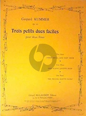 3 Petits Duos Faciles op.20 2 Flutes