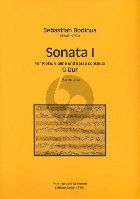 Bodinus Sonate No.1 G-dur Flote-Violine und Bc (Part./Simmen) (Martin Jira)