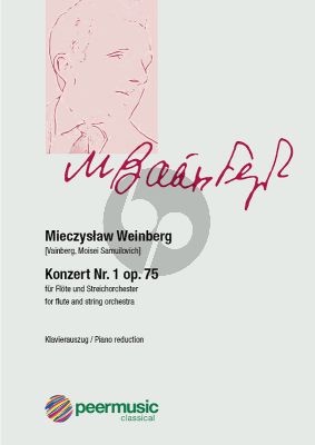 Weinberg Konzert No. Op.75 (1961) d-Moll fur Flote und Orchester Ausgabe fur Flote und Klavier