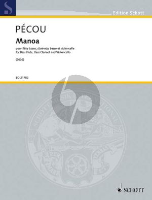 Pecou Manoa Bass Flute-Bass Clarinet-Violoncello (Score/Parts)