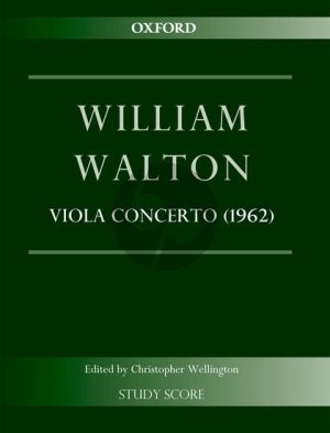 Walton Concerto (1962) (Viola and Orchestra) (Edited by Christopher Wellington Study Score)